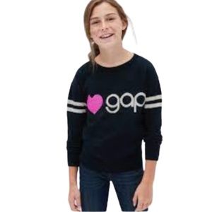 GAP Kids Gap Logo Flippy Sequin Sweater KNIT TOP crew neck long sleeved